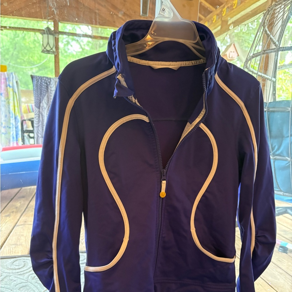 Lululemon Athletica Purple and White Bomber Jacket